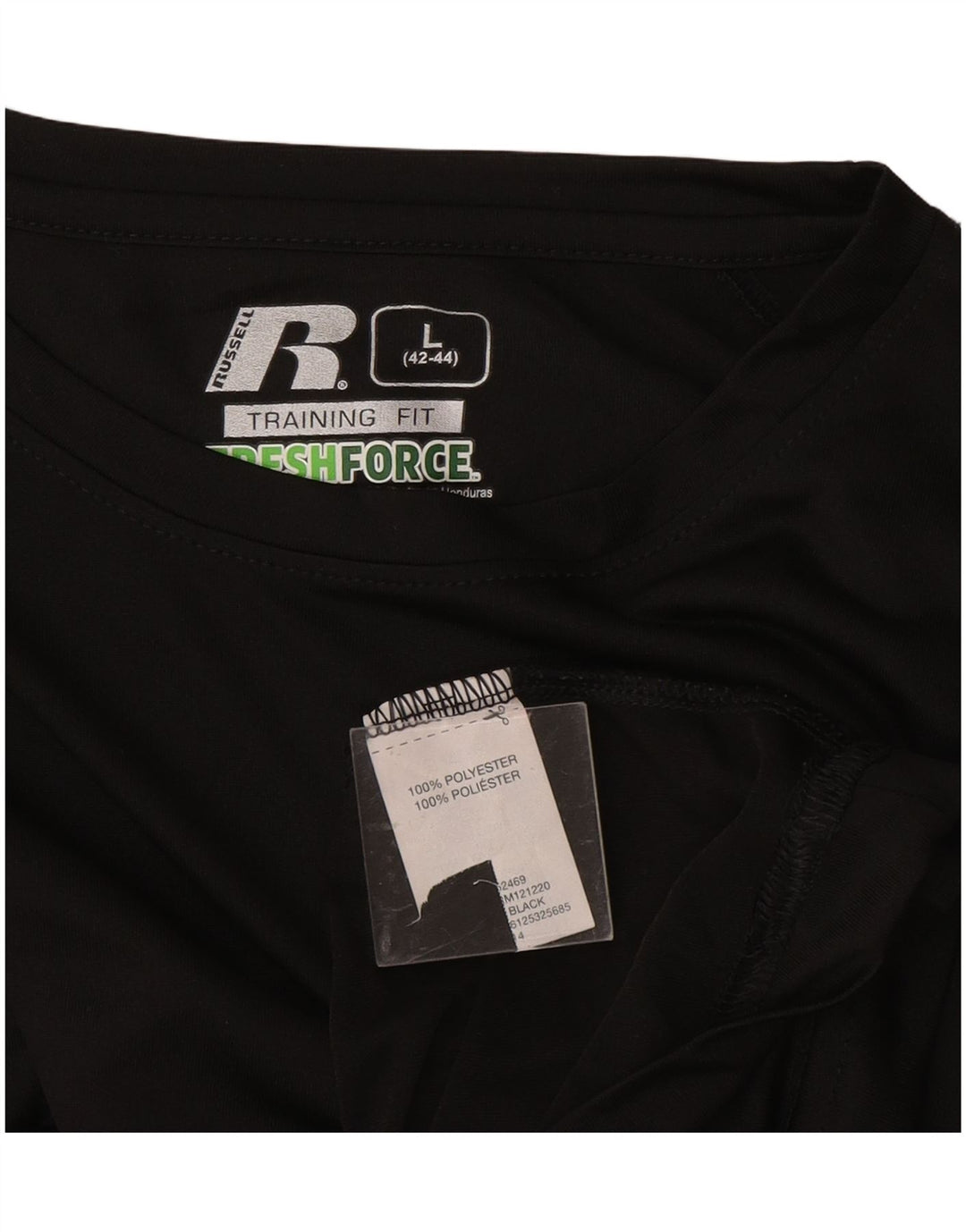 Russell Athletic - Camiseta para hombre, talla grande, color negro, poliéster, deportiva