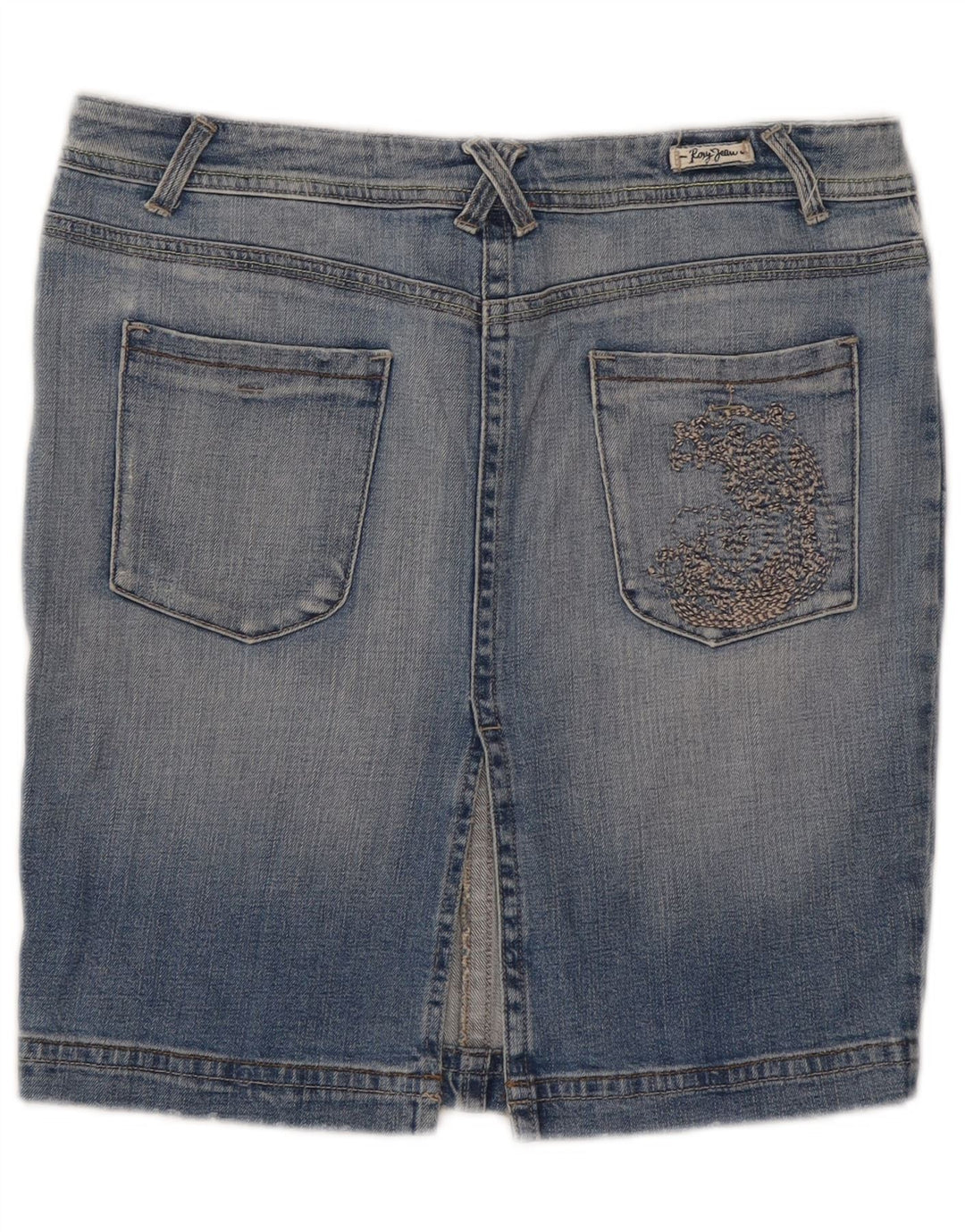 Roxy Minifalda vaquera para mujer US 12 grande W32 algodón azul