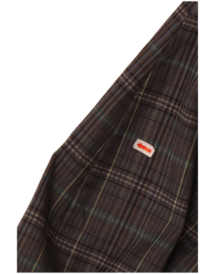 Gianluca Lorenzi Chaqueta tipo blazer de 2 botones para hombre IT 56 3XL Lana a cuadros gris