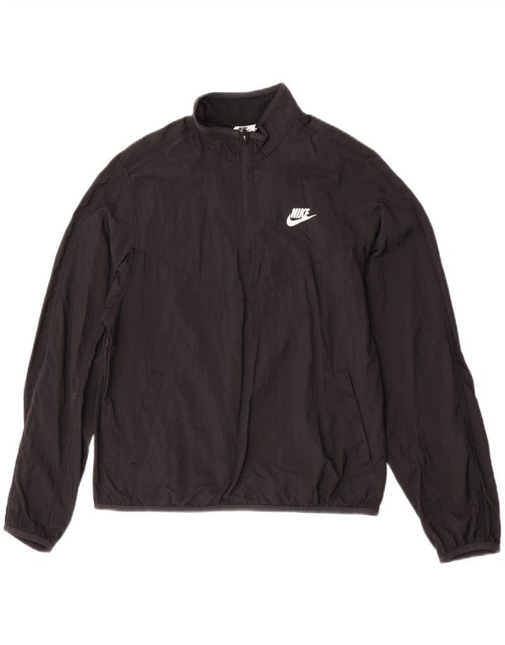 Nike - Chaqueta de chándal para niños, diseño gráfico, 13-14 años, XL, nailon negro