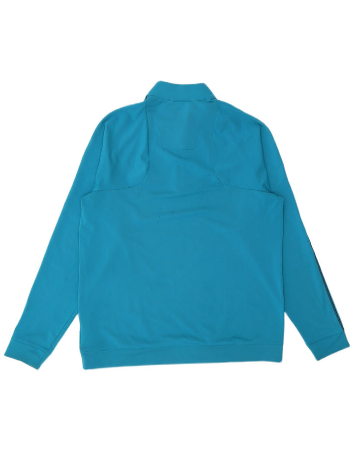 ADIDAS Hombre Climalite Zip Neck Sudadera Jumper XL Poliéster Azul