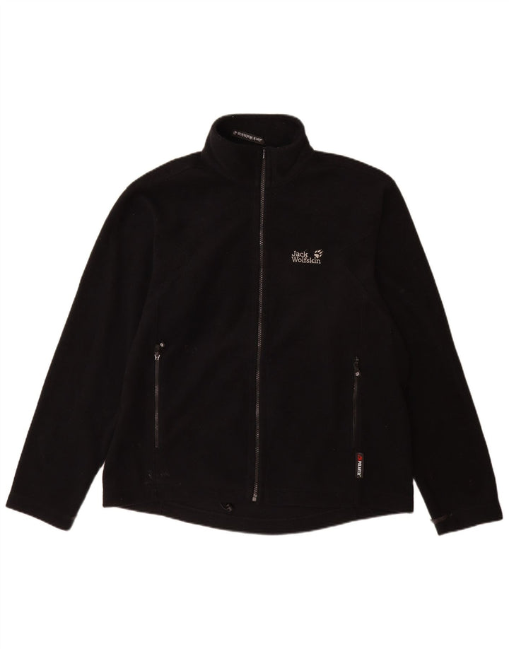 Jack Wolfskin Chaqueta polar para hombre UK 40/42 Grande Poliéster negro