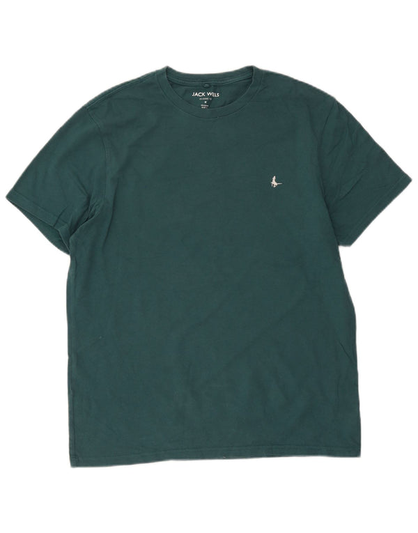 Jack Wills Mens Classic Fit T-Shirt Top Medium Green Cotton
