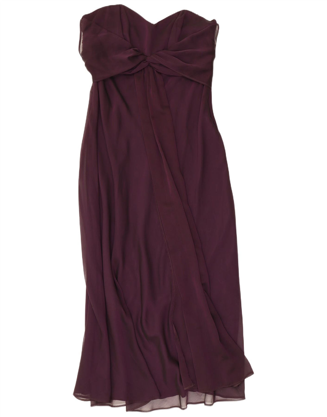 DEBUT Vestido largo sin tirantes para mujer UK 40 XL Poliéster morado