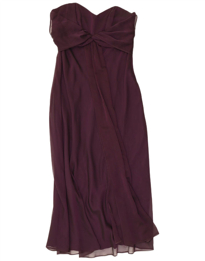 DEBUT Vestido largo sin tirantes para mujer UK 40 XL Poliéster morado