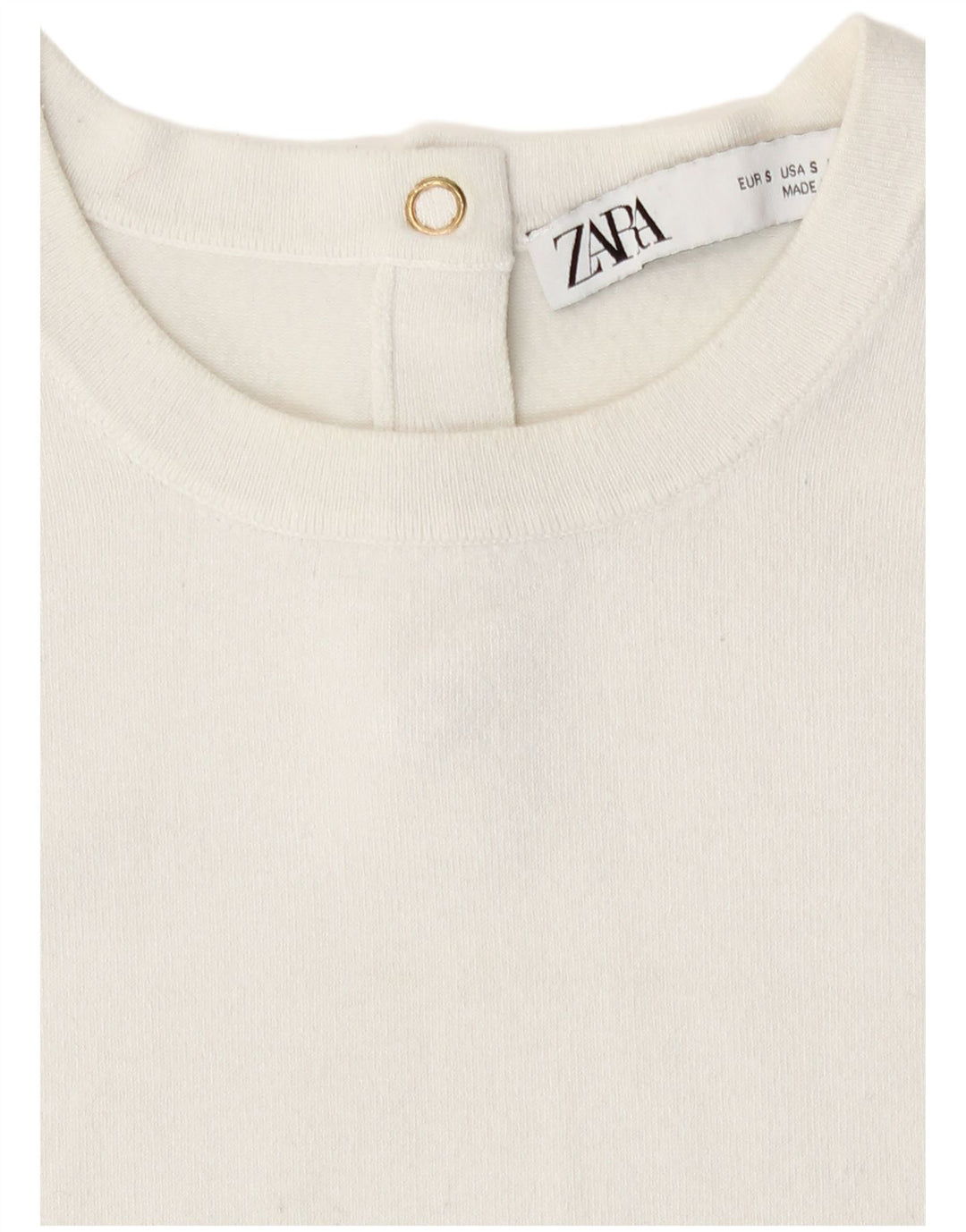 Zara Mujer Chaleco Tank Top UK 10 Small Blanco