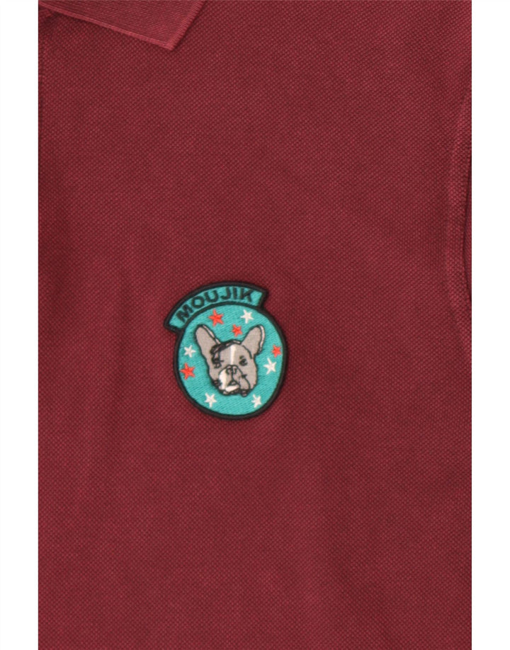 Polo Saint Laurent Hombre Grande Algodón Burdeos