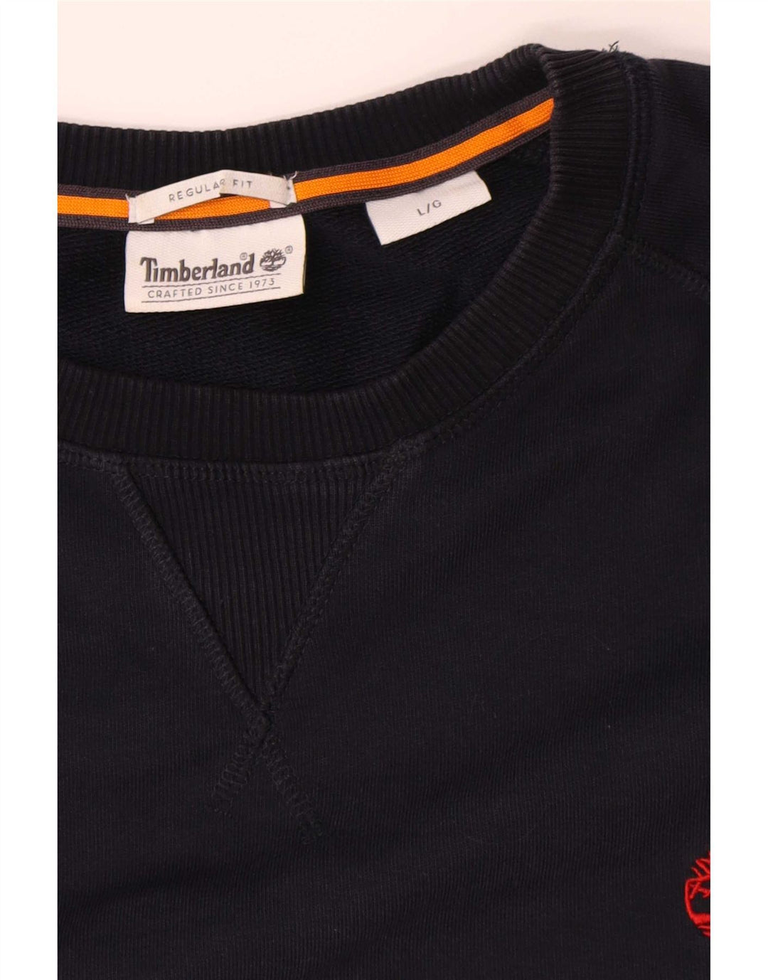 Timberland Hombre Regular Fit Sudadera Jumper Grande Azul Marino Algodón
