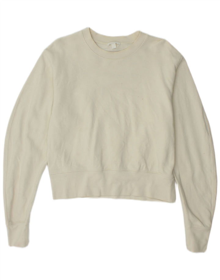 Cos - Sudadera extragrande para mujer, talla 10, tamaño pequeño, algodón blanco roto