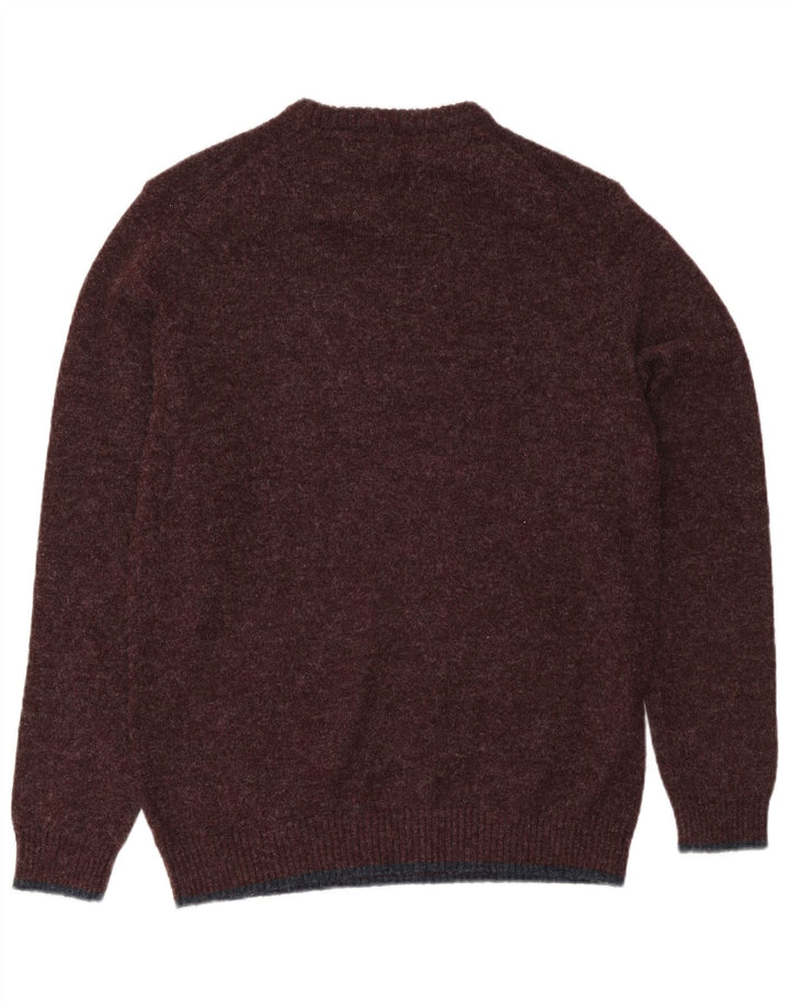 Weird Fish - Jersey de cuello redondo para hombre, talla grande, poliéster burdeos