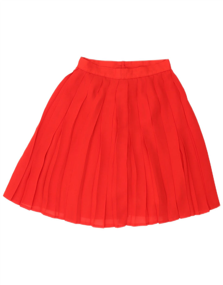 Falda Plisada Vintage Mujer W24 XS Rojo