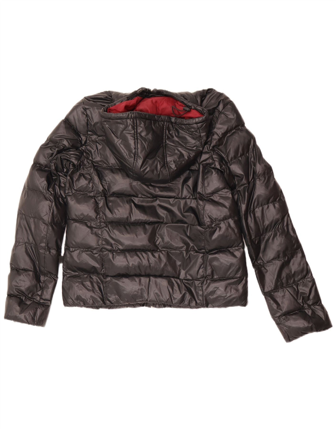 Converse Chaqueta acolchada con capucha para mujer UK 12 Medium Black Nylon