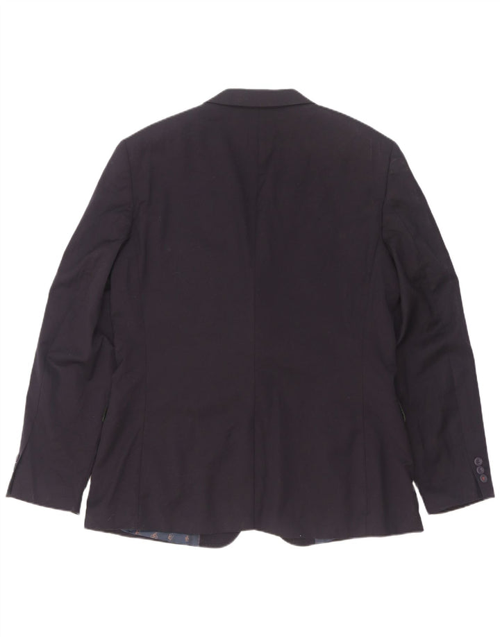 Ted Baker Chaqueta tipo blazer de 2 botones para hombre de corte moderno talla 42 XL Lana azul marino