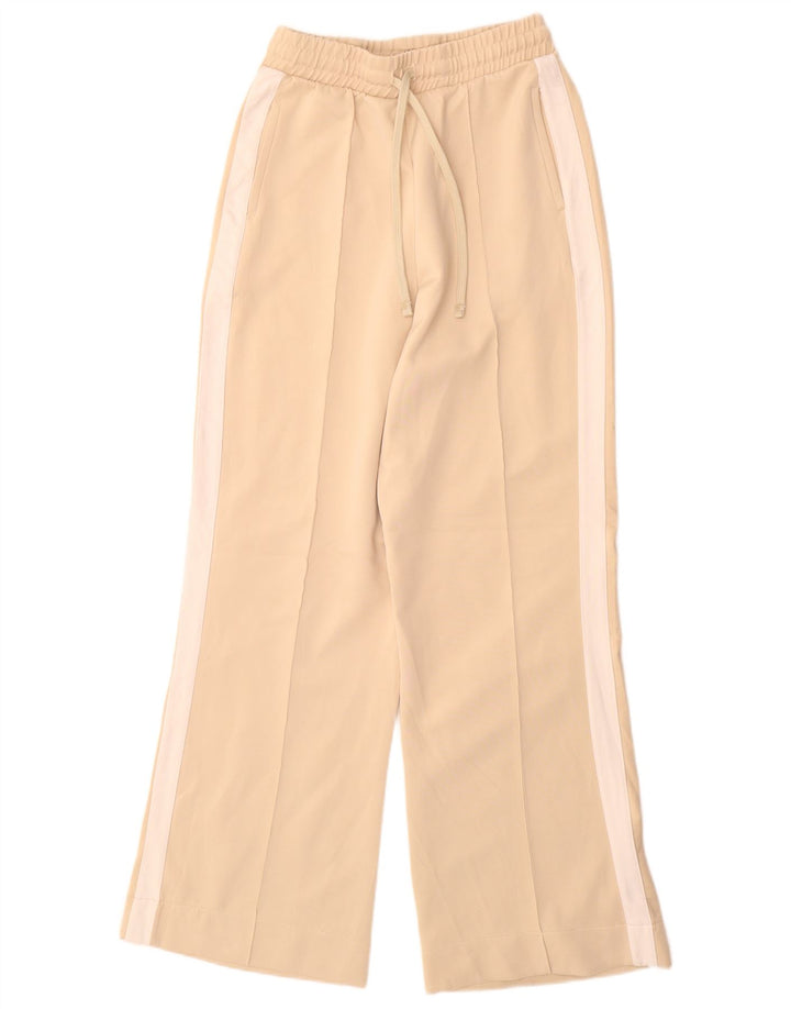 Zara Mujer Pantalones De Chándal UK 42 Medium Beige Colorblock