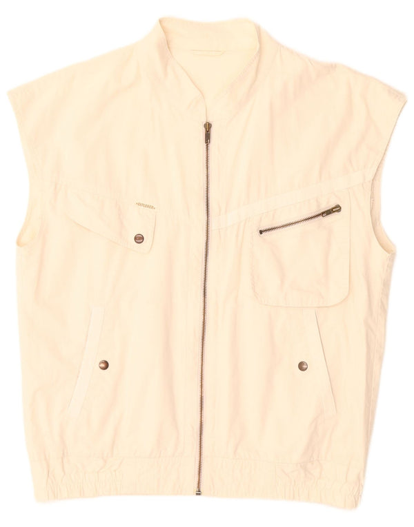 Explorer Chaleco utilitario para hombre UK 38 Mediano Off White Cotton