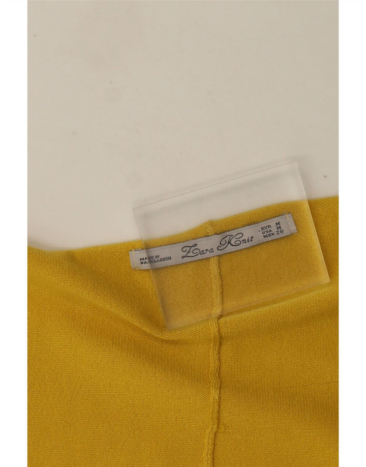 Zara Mujer Poncho Cardigan Suéter UK 14 Medio Amarillo