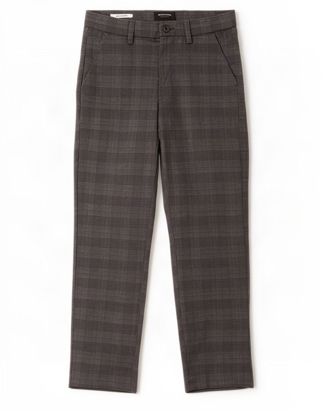 Jack & Jones Mens Marco Slim Traje Pantalones W28 L30 Gris Cuadros Poliéster