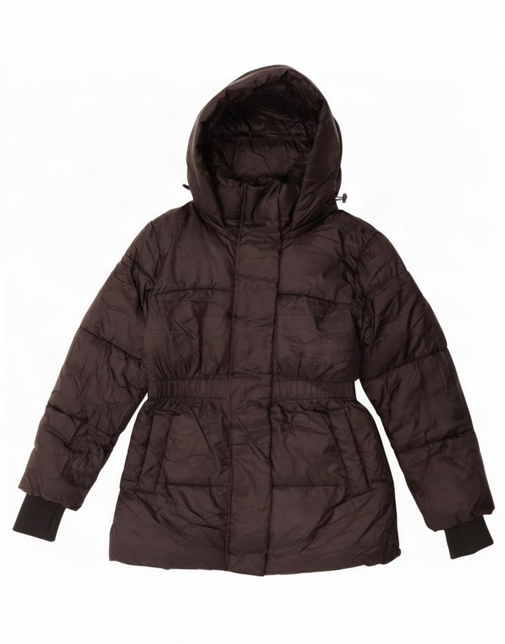 Gap Chaqueta Acolchada Extragrande con Capucha para Mujer UK 10 Small Poliéster Negro