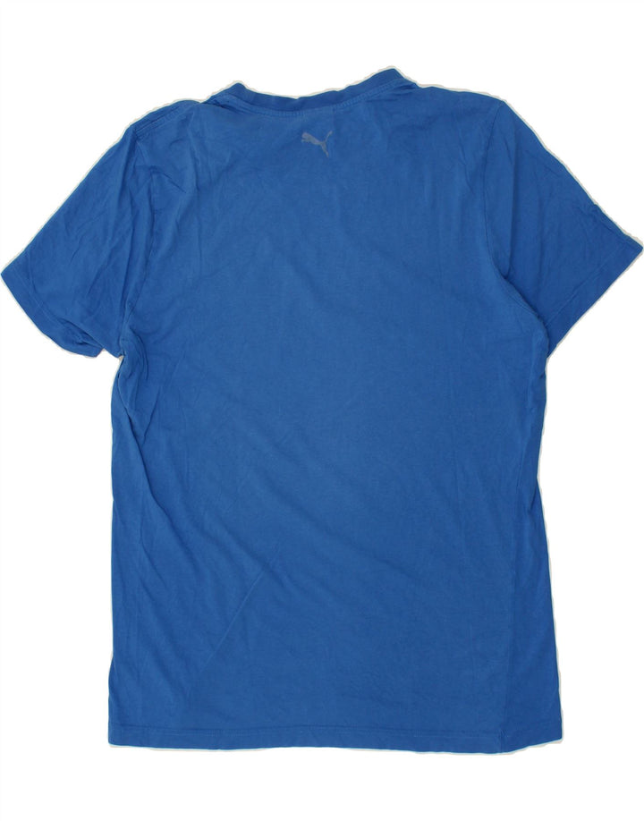 PUMA Mens Graphic T-Shirt Top Large Blue Cotton Vintage Puma and Second-Hand Puma from Messina Hembry 