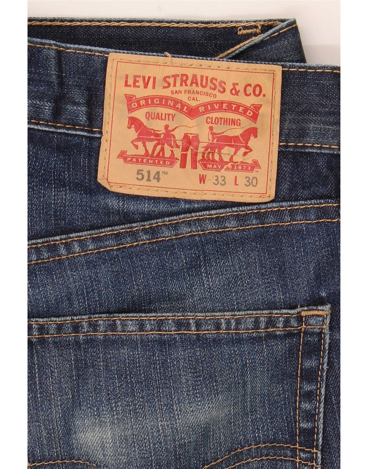 Levi's Hombre 514 Vaqueros Rectos W33 L30 Algodón Azul Marino