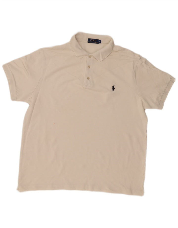 Polo Ralph Lauren Polo para hombre grande blanco clásico
