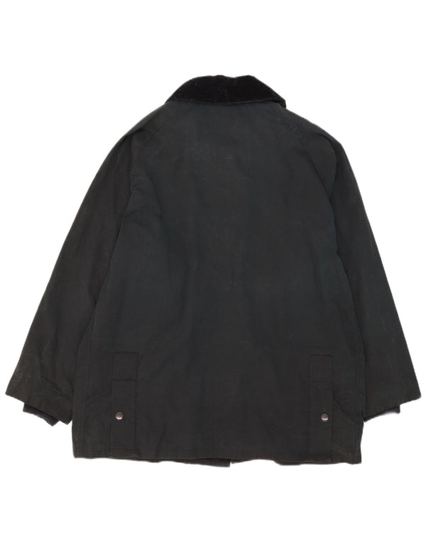 Zara Mens Chaqueta De Algodón Encerado UK 38 Mediano Azul Marino Algodón