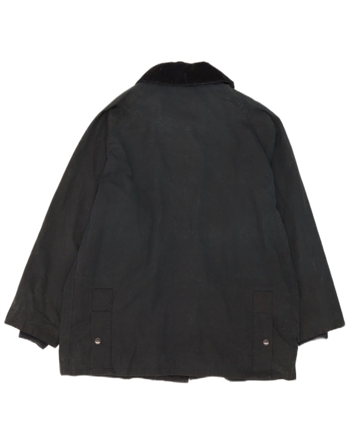 Zara Mens Chaqueta De Algodón Encerado UK 38 Mediano Azul Marino Algodón