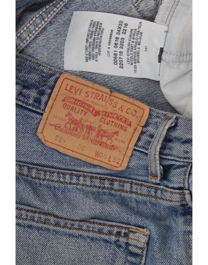 Vaqueros Levi's Mujer 581 Rectos W34 L32 Algodón Azul