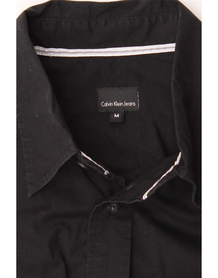 Camisa Calvin Klein Jeans Hombre Algodón Medio Negro