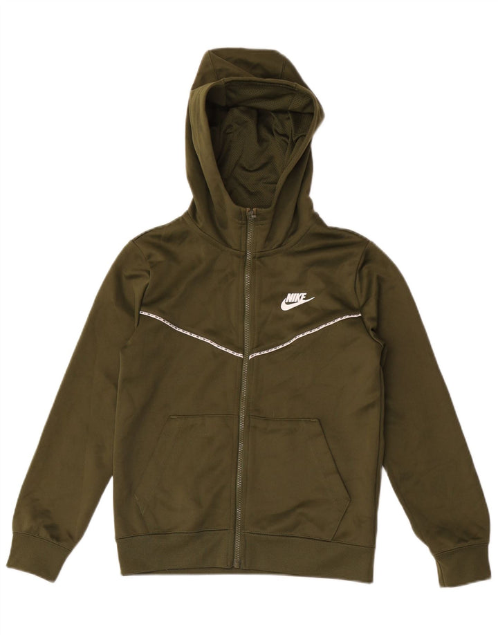 Nike Sudadera con capucha y cremallera para niños 10-11 años Mediano Caqui Poliéster