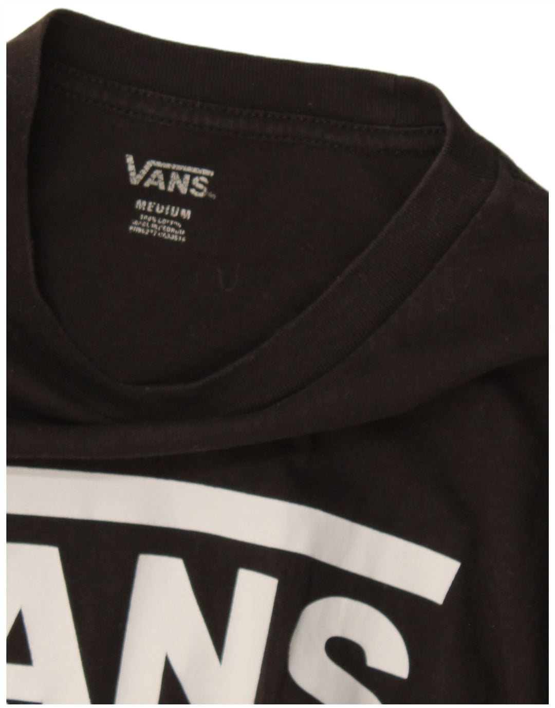 Vans Hombre Graphic Top Manga Larga Algodón Negro Mediano