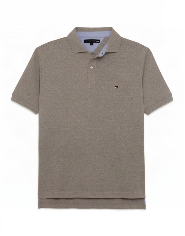 Polo Tommy Hilfiger Hombre Algodón Gris Medio