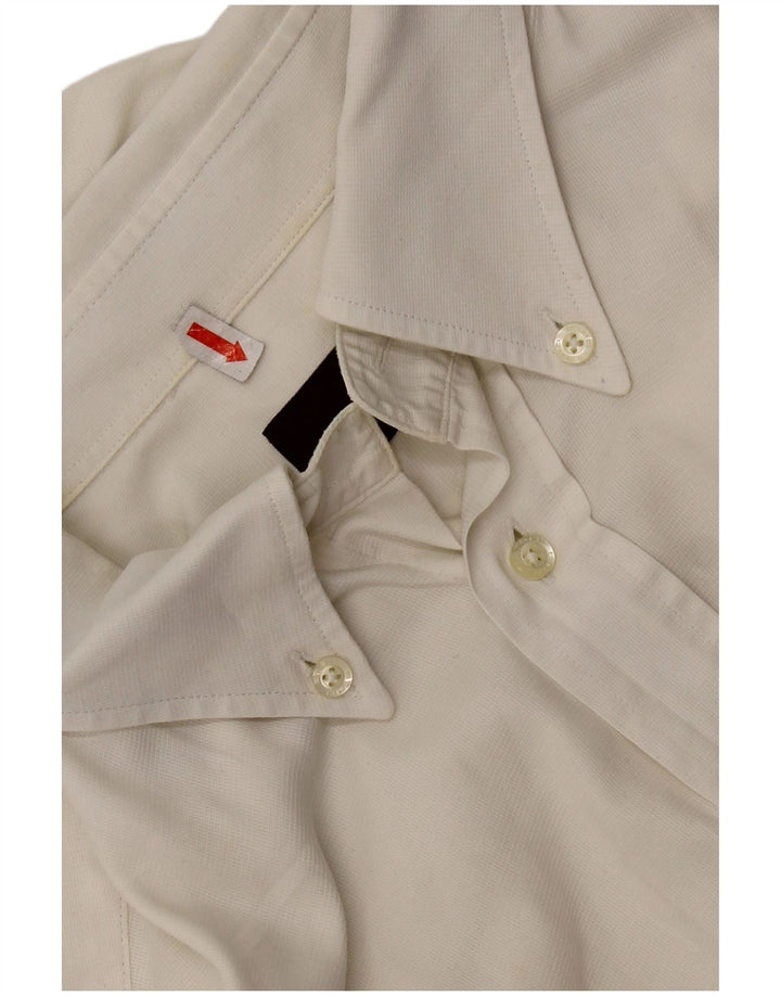 Camisa Etro Hombre Talla 42 Grande Algodón Blanco Roto