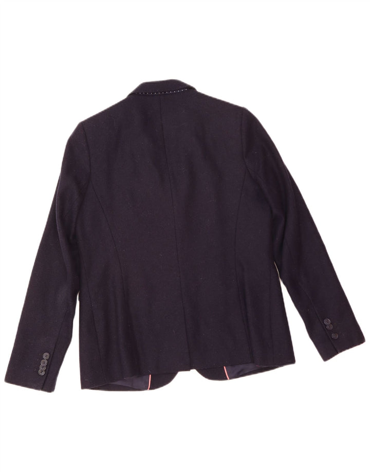 Crew Clothing Chaqueta tipo blazer de 2 botones para mujer Reino Unido 12 Lana azul marino mediana