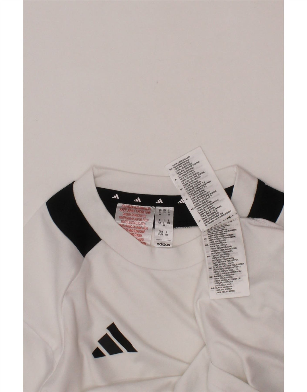 ADIDAS Camiseta Aeroready para niño 7-8 años Blanco Colorblock Poliéster