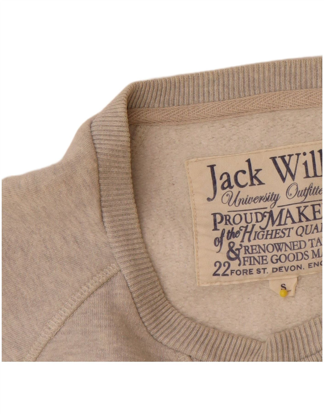 Jack Wills Hombre Sudadera Estampada Jersey Jersey Pequeño De Algodón Moteado Gris