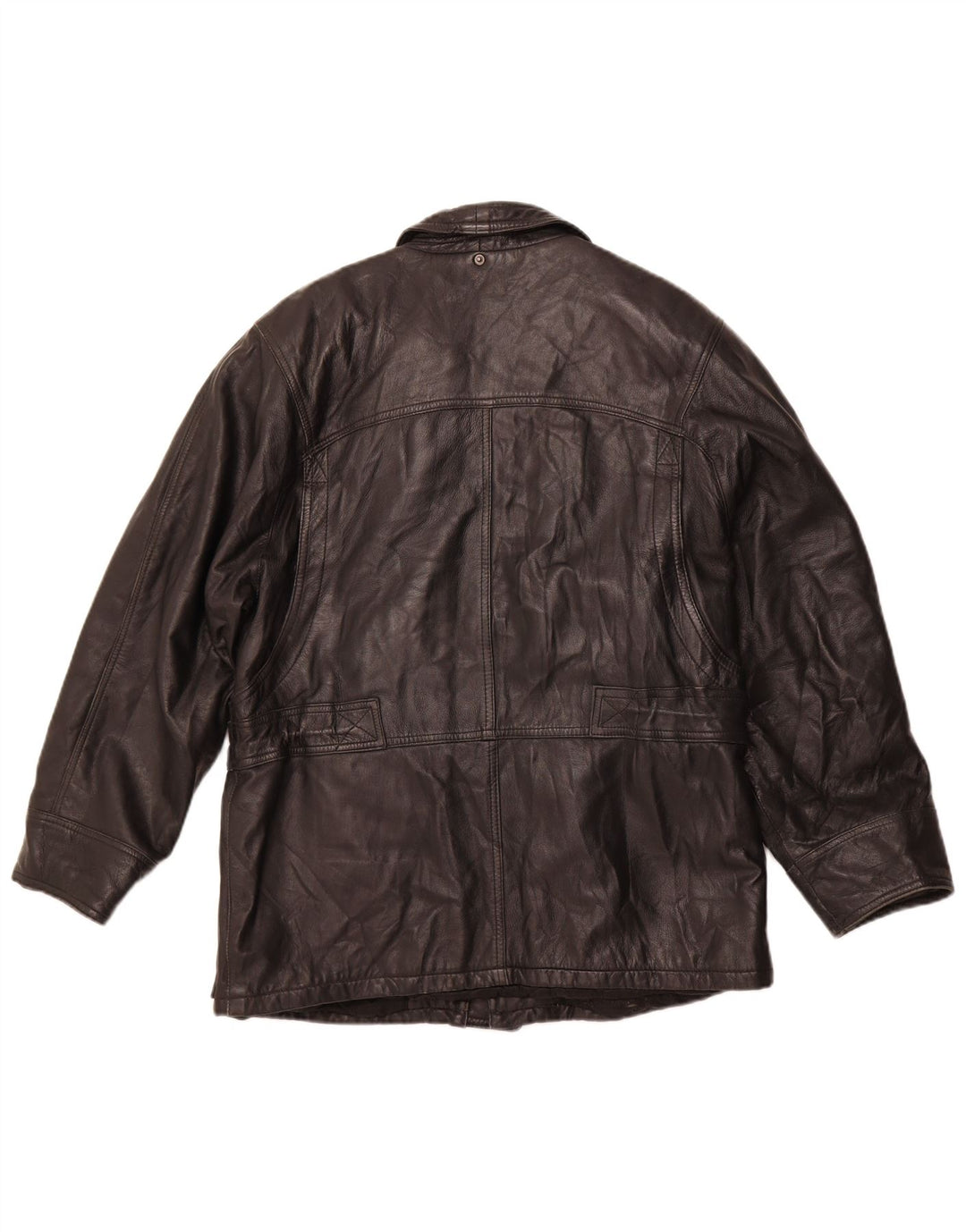 VINTAGE Chaqueta de cuero para hombre IT 50 Cuero negro grande