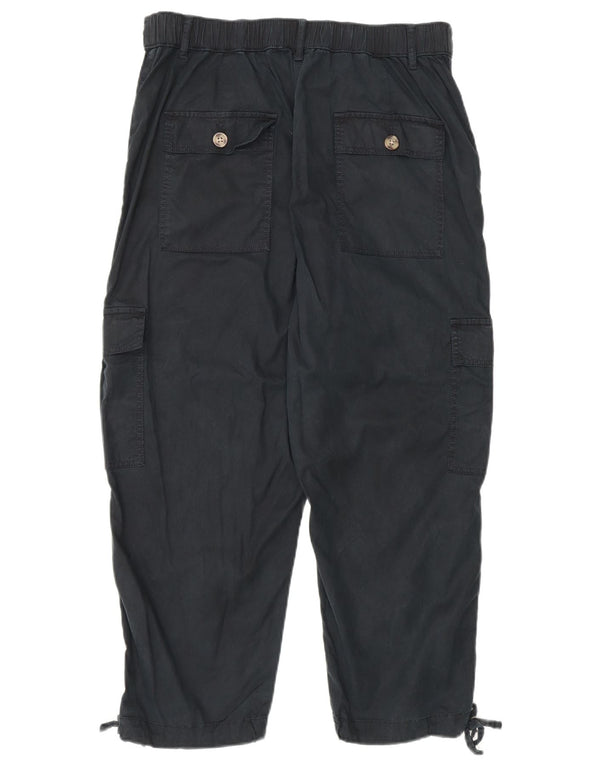 Marks & Spencer Pantalones Cargo Cortos para Mujer UK 12 Medium W30 L23 Negro