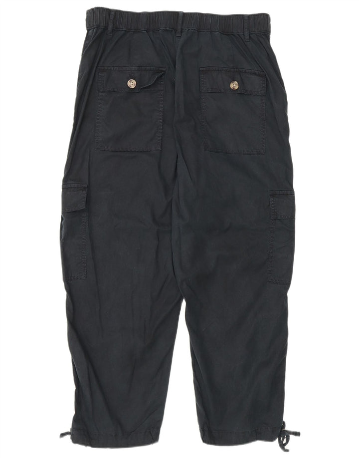 Marks & Spencer Pantalones Cargo Cortos para Mujer UK 12 Medium W30 L23 Negro