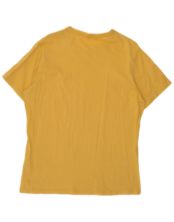 Massimo Dutti Hombre Camiseta Top Grande Amarillo Algodón