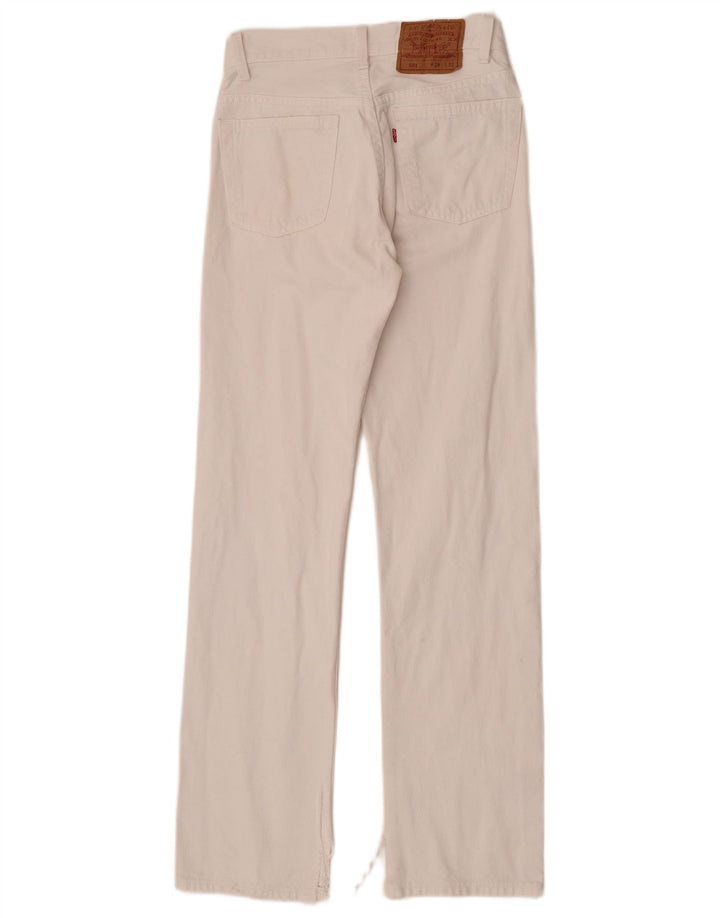 Levi's Mujer 501 Vaqueros Rectos W28 L32 Algodón Blanco