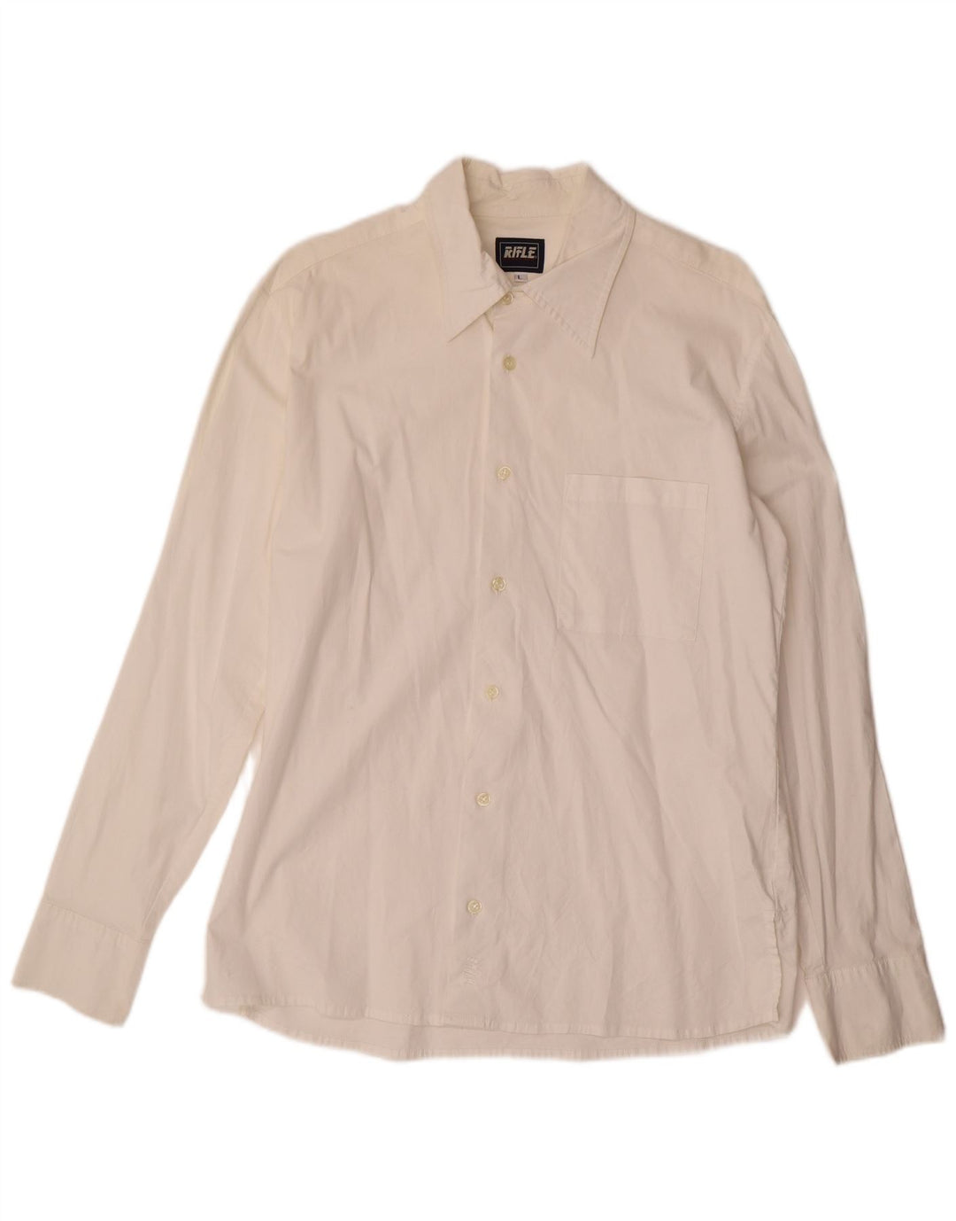 RIFLE Camisa Hombre Grande Algodón Blanco