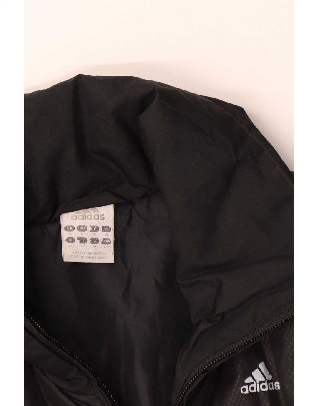 Adidas Chaqueta acolchada para mujer UK 10 Small Poliéster negro