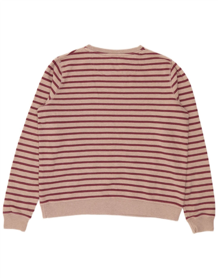 FAT FACE Sudadera extragrande para mujer, talla 40, talla mediana, color rosa a rayas