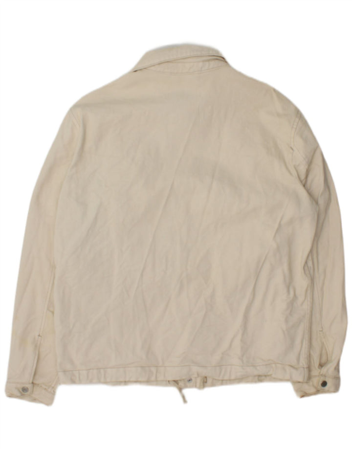 Zara Chaqueta Vaquera Hombre UK 38 Medium Off White Cotton