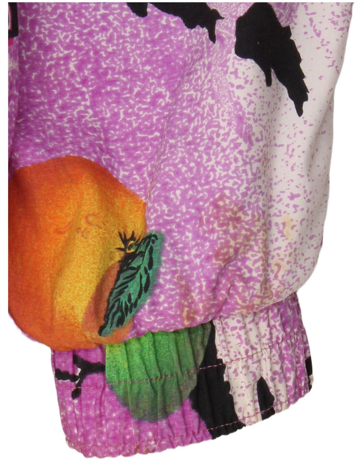 Chamonix Chaqueta Anorak extragrande con estampado abstracto para mujer, talla S, color morado