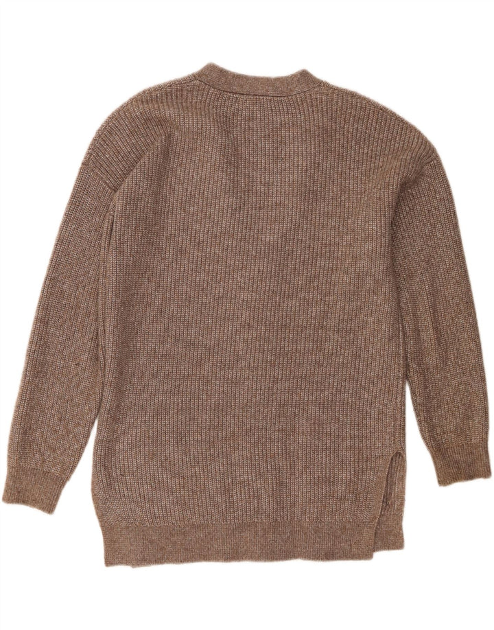 Marks & Spencer Suéter tipo cárdigan extragrande para mujer UK 10 Small Brown