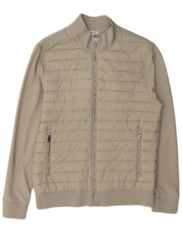 Cárdigan Reiss para hombre de algodón beige medio