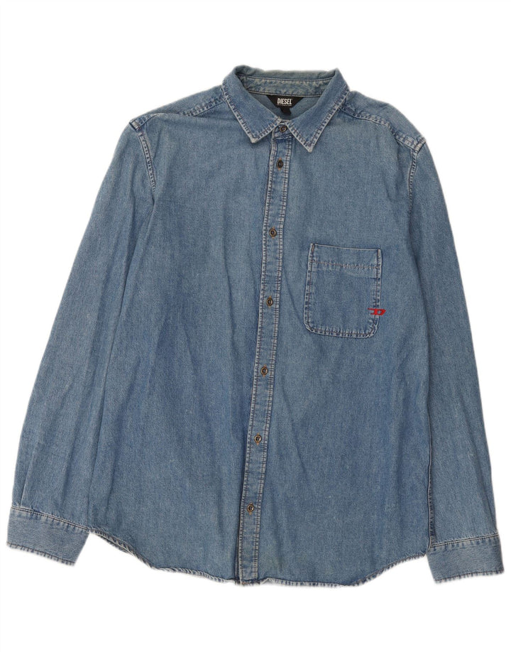 Diesel Camisa Vaquera Hombre XL Algodón Azul