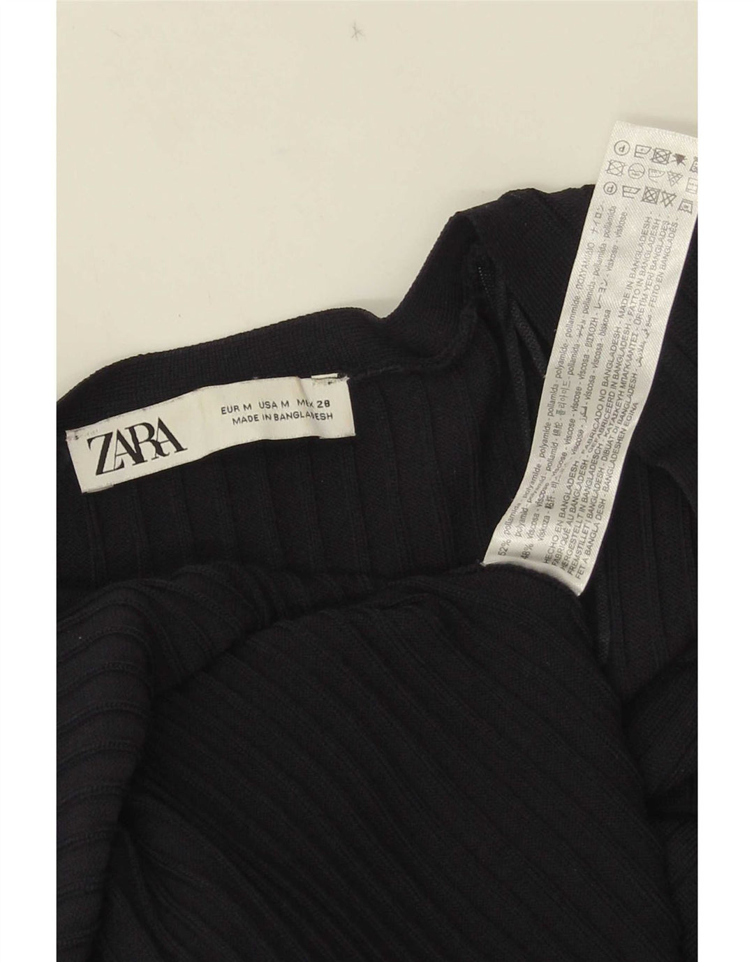 Zara Mujer Maxi Vestido UK 40 Mediano Azul Marino Poliamida